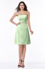 Gorgeous A-line Strapless Zipper Knee Length Plus Size Bridesmaid Dresses