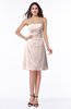 Gorgeous A-line Strapless Zipper Knee Length Plus Size Bridesmaid Dresses