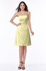 Gorgeous A-line Strapless Zipper Knee Length Plus Size Bridesmaid Dresses