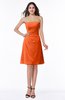 Gorgeous A-line Strapless Zipper Knee Length Plus Size Bridesmaid Dresses