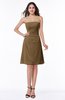 Gorgeous A-line Strapless Zipper Knee Length Plus Size Bridesmaid Dresses