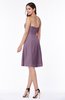 Gorgeous A-line Strapless Zipper Knee Length Plus Size Bridesmaid Dresses