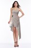 Glamorous Zip up Chiffon Asymmetric Ruching Plus Size Bridesmaid Dresses