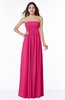 Modern Empire Strapless Zip up Chiffon Floor Length Plus Size Bridesmaid Dresses