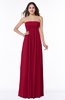 Modern Empire Strapless Zip up Chiffon Floor Length Plus Size Bridesmaid Dresses