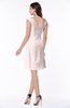 Glamorous Bateau Half Backless Chiffon Knee Length Ruching Plus Size Bridesmaid Dresses