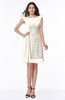 Glamorous Bateau Half Backless Chiffon Knee Length Ruching Plus Size Bridesmaid Dresses