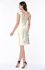 Glamorous Bateau Half Backless Chiffon Knee Length Ruching Plus Size Bridesmaid Dresses