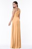 Sexy A-line Asymmetric Neckline Half Backless Chiffon Floor Length Plus Size Bridesmaid Dresses