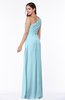 Sexy A-line Asymmetric Neckline Half Backless Chiffon Floor Length Plus Size Bridesmaid Dresses
