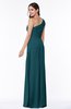 Sexy A-line Asymmetric Neckline Half Backless Chiffon Floor Length Plus Size Bridesmaid Dresses