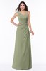Sexy A-line Asymmetric Neckline Half Backless Chiffon Floor Length Plus Size Bridesmaid Dresses