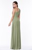 Sexy A-line Asymmetric Neckline Half Backless Chiffon Floor Length Plus Size Bridesmaid Dresses