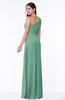 Sexy A-line Asymmetric Neckline Half Backless Chiffon Floor Length Plus Size Bridesmaid Dresses