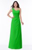 Sexy A-line Asymmetric Neckline Half Backless Chiffon Floor Length Plus Size Bridesmaid Dresses