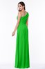 Sexy A-line Asymmetric Neckline Half Backless Chiffon Floor Length Plus Size Bridesmaid Dresses