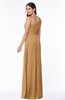 Sexy A-line Asymmetric Neckline Half Backless Chiffon Floor Length Plus Size Bridesmaid Dresses