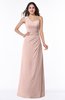 Sexy A-line Asymmetric Neckline Half Backless Chiffon Floor Length Plus Size Bridesmaid Dresses