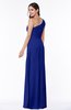 Sexy A-line Asymmetric Neckline Half Backless Chiffon Floor Length Plus Size Bridesmaid Dresses