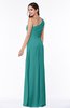 Sexy A-line Asymmetric Neckline Half Backless Chiffon Floor Length Plus Size Bridesmaid Dresses