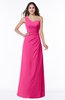 Sexy A-line Asymmetric Neckline Half Backless Chiffon Floor Length Plus Size Bridesmaid Dresses