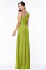 Sexy A-line Asymmetric Neckline Half Backless Chiffon Floor Length Plus Size Bridesmaid Dresses