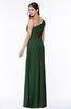 Sexy A-line Asymmetric Neckline Half Backless Chiffon Floor Length Plus Size Bridesmaid Dresses