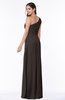 Sexy A-line Asymmetric Neckline Half Backless Chiffon Floor Length Plus Size Bridesmaid Dresses