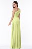 Sexy A-line Asymmetric Neckline Half Backless Chiffon Floor Length Plus Size Bridesmaid Dresses