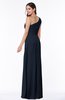 Sexy A-line Asymmetric Neckline Half Backless Chiffon Floor Length Plus Size Bridesmaid Dresses