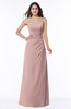 Sexy A-line Asymmetric Neckline Half Backless Chiffon Floor Length Plus Size Bridesmaid Dresses