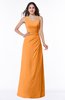 Sexy A-line Asymmetric Neckline Half Backless Chiffon Floor Length Plus Size Bridesmaid Dresses