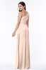 Sexy A-line Asymmetric Neckline Half Backless Chiffon Floor Length Plus Size Bridesmaid Dresses