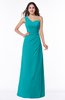 Sexy A-line Asymmetric Neckline Half Backless Chiffon Floor Length Plus Size Bridesmaid Dresses