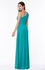 Sexy A-line Asymmetric Neckline Half Backless Chiffon Floor Length Plus Size Bridesmaid Dresses