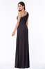Sexy A-line Asymmetric Neckline Half Backless Chiffon Floor Length Plus Size Bridesmaid Dresses