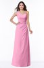 Sexy A-line Asymmetric Neckline Half Backless Chiffon Floor Length Plus Size Bridesmaid Dresses