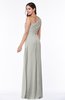 Sexy A-line Asymmetric Neckline Half Backless Chiffon Floor Length Plus Size Bridesmaid Dresses
