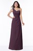 Sexy A-line Asymmetric Neckline Half Backless Chiffon Floor Length Plus Size Bridesmaid Dresses