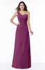 Sexy A-line Asymmetric Neckline Half Backless Chiffon Floor Length Plus Size Bridesmaid Dresses