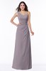 Sexy A-line Asymmetric Neckline Half Backless Chiffon Floor Length Plus Size Bridesmaid Dresses