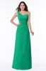 Sexy A-line Asymmetric Neckline Half Backless Chiffon Floor Length Plus Size Bridesmaid Dresses