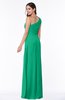 Sexy A-line Asymmetric Neckline Half Backless Chiffon Floor Length Plus Size Bridesmaid Dresses