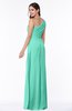 Sexy A-line Asymmetric Neckline Half Backless Chiffon Floor Length Plus Size Bridesmaid Dresses