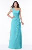 Sexy A-line Asymmetric Neckline Half Backless Chiffon Floor Length Plus Size Bridesmaid Dresses