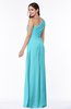 Sexy A-line Asymmetric Neckline Half Backless Chiffon Floor Length Plus Size Bridesmaid Dresses