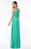 Sexy A-line Asymmetric Neckline Half Backless Chiffon Floor Length Plus Size Bridesmaid Dresses