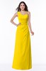 Sexy A-line Asymmetric Neckline Half Backless Chiffon Floor Length Plus Size Bridesmaid Dresses