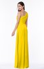 Sexy A-line Asymmetric Neckline Half Backless Chiffon Floor Length Plus Size Bridesmaid Dresses