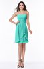 Glamorous A-line Strapless Sleeveless Ruffles Plus Size Bridesmaid Dresses